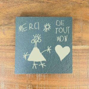 Ardoise Avec Dessins et Textes , idéal pour garder les dessins souvenirs de nos enfants. Cadeaux emblématique pour grand parents