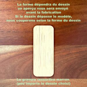 Marque-Pages Gravé sur Mesure peut-être coupé également pour des motifs encore plus impressionnant contacte-nous
