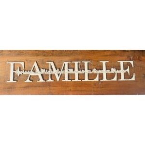 Mots Découpés en Bois , Famille avec prènoms