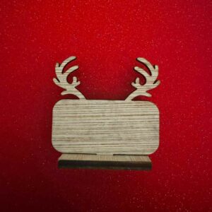 Marque-place cornes coupé en bois