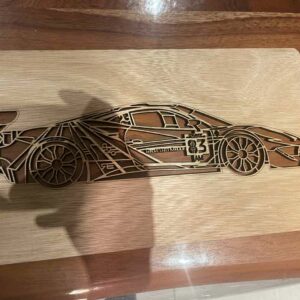 Découpe Ferrari 83 découpé en bois Le Mans 83 DHL