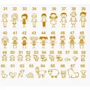 Personnages porte-clé famille personnalisé