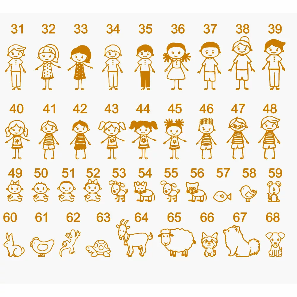 Personnages porte-clé famille personnalisé