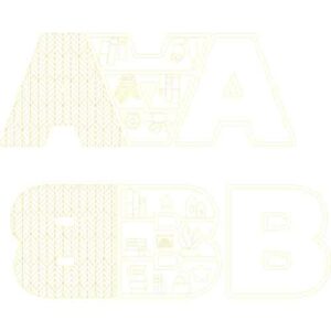 Lettres A et B étagères