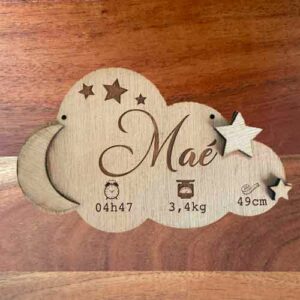 Plaque de naissance nuage