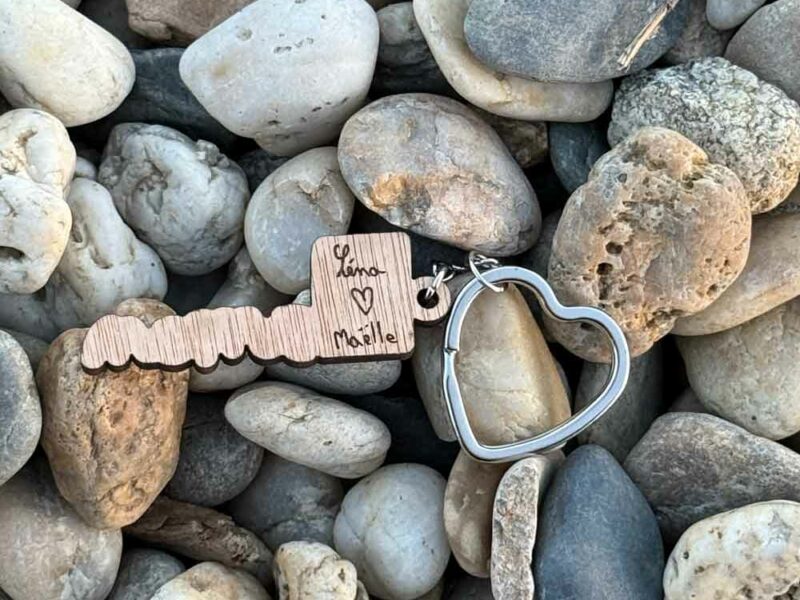 Un porte-clés fête des mères personnalisé avec l’écriture des enfants