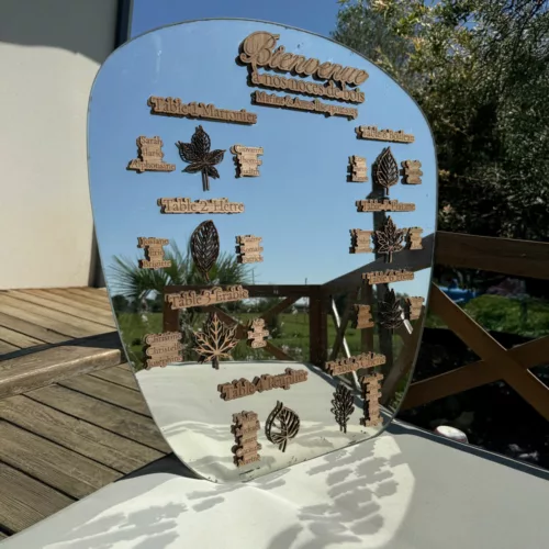 Panneau de bienvenue mariage mirroir