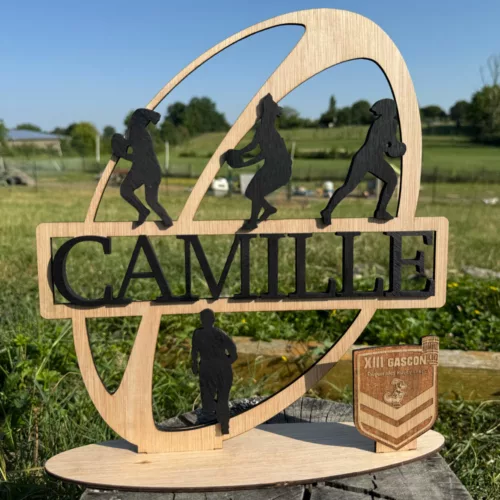 Décoration Rugby avec silhouette